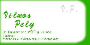 vilmos pely business card